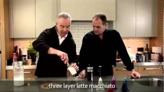 aerolatte  milk frother makes three layer caffè latte macchiato [upl. by Ermine]