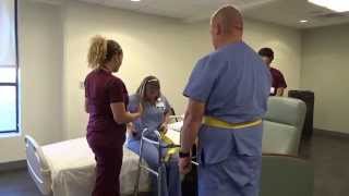 Physical Therapy Transfer Training  How To Transfer From Wheelchair To Bed [upl. by Lasky]