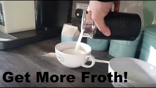 How to Get More Froth from Your Nespresso Coffee Aeroccino  Nespresso tips and help [upl. by Annaeiluj143]