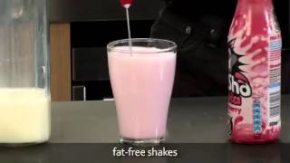 How to make a fat free milkshake using an aerolatte milk frother [upl. by Cartwell]