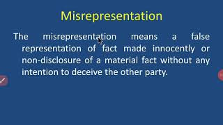 Misrepresentation [upl. by Nilre]