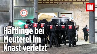 Gefängnismeuterei Polizei stürmt Knast in Thüringen  JVA Untermaßfeld [upl. by Rasla]